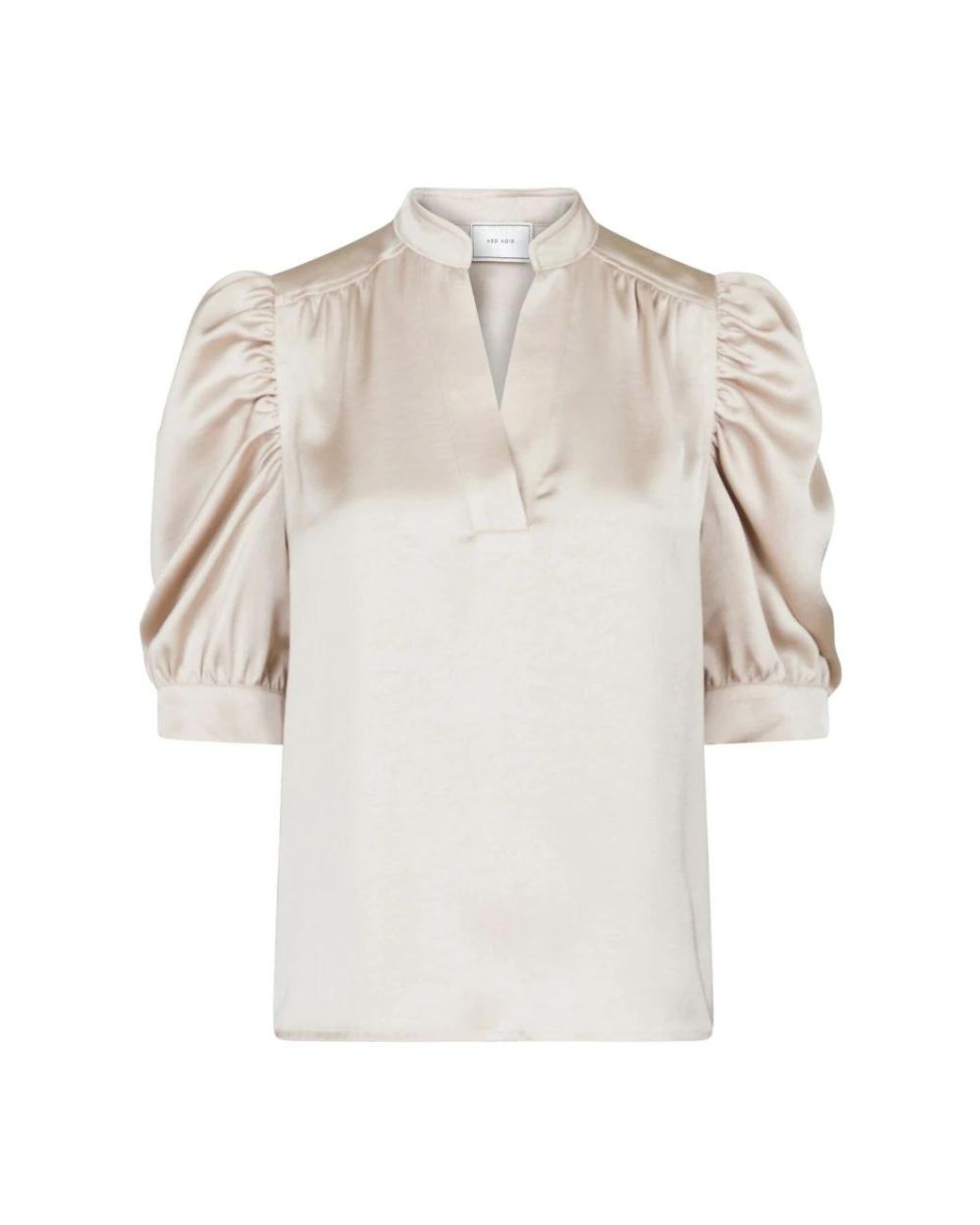 Neo Noir Overhemden ,Satijn Heavy Sateen Blouse in het Natural
