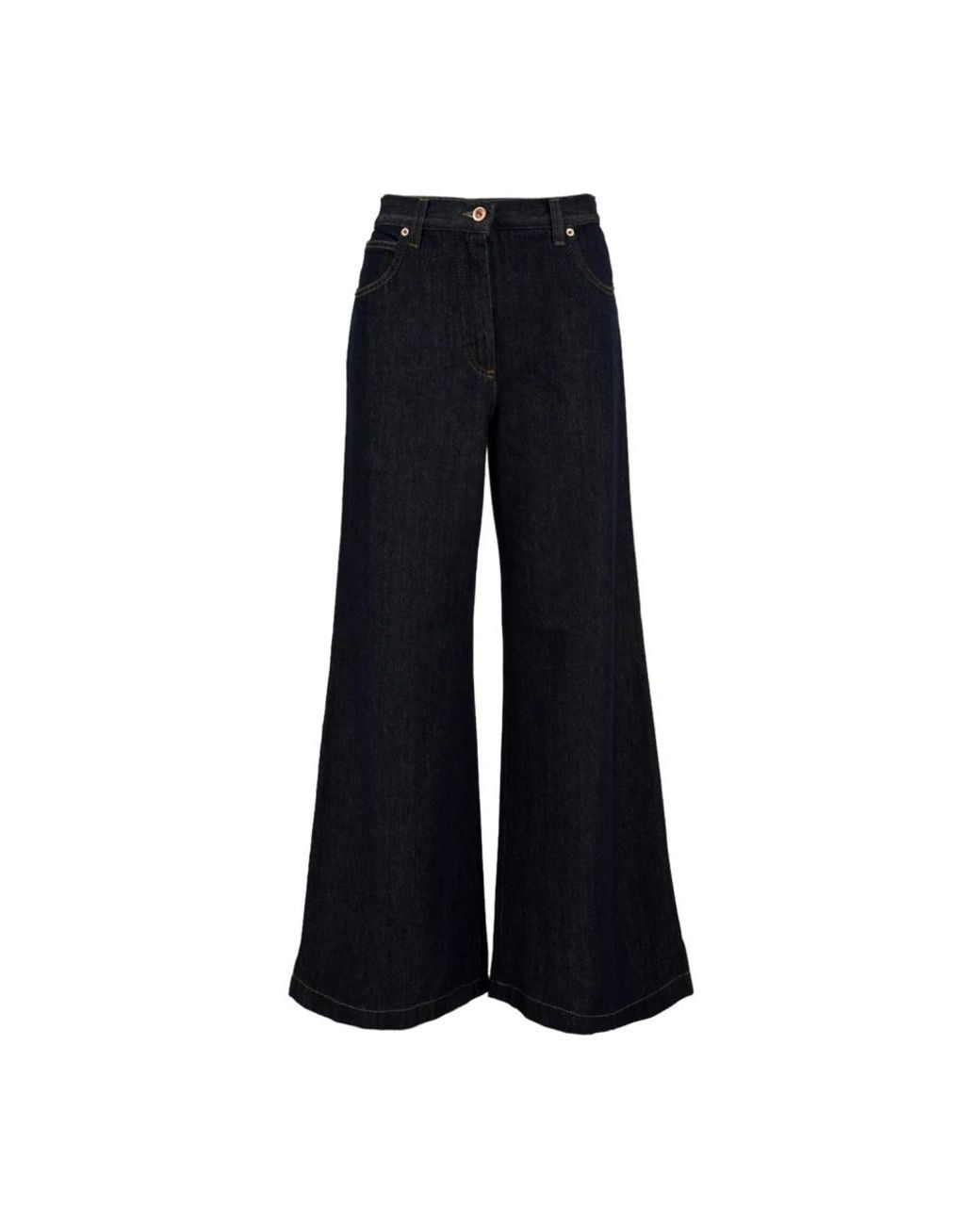Aspesi Wijde Jeans in het Black