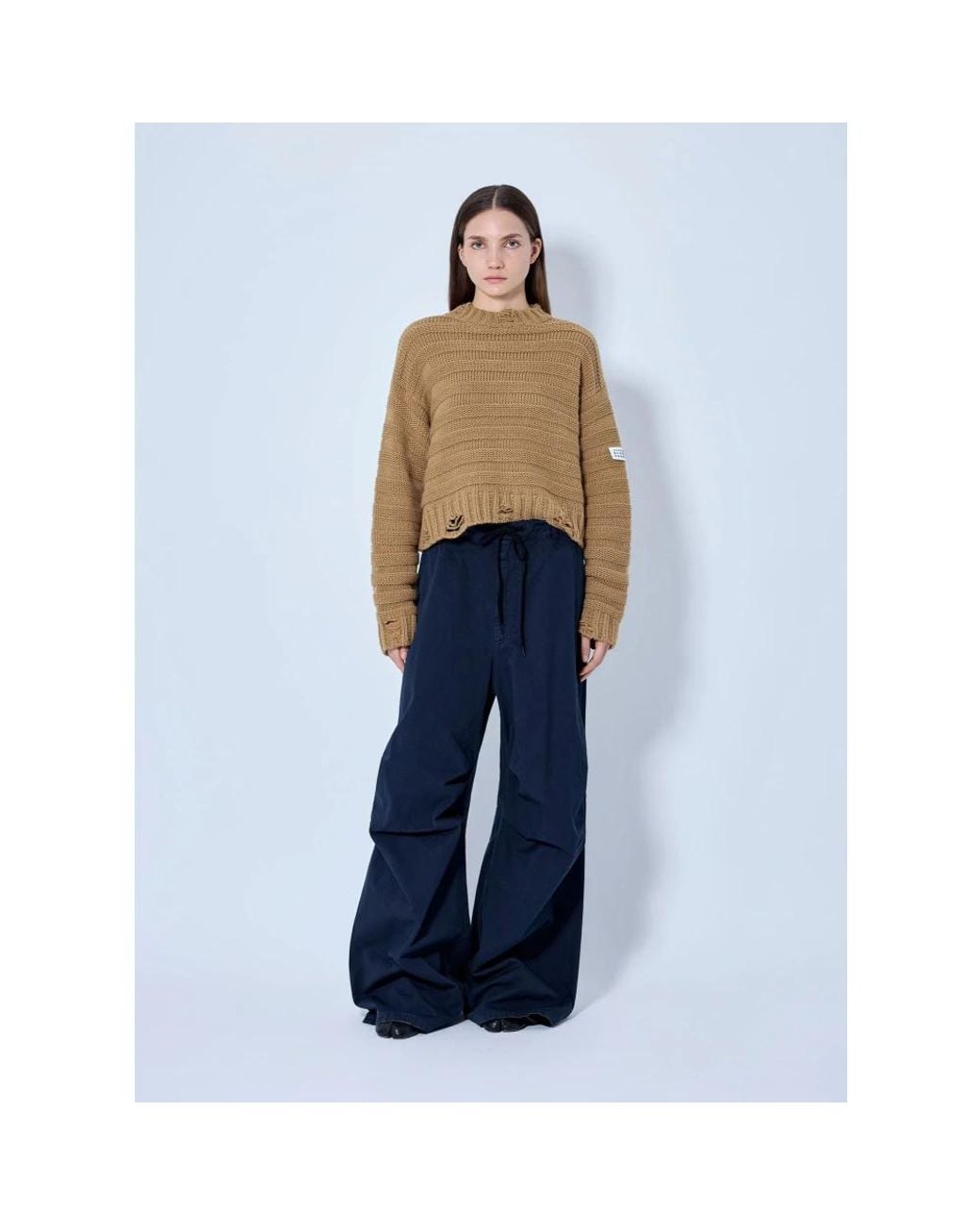 MM6 by Maison Margiela Blue Wide Trousers