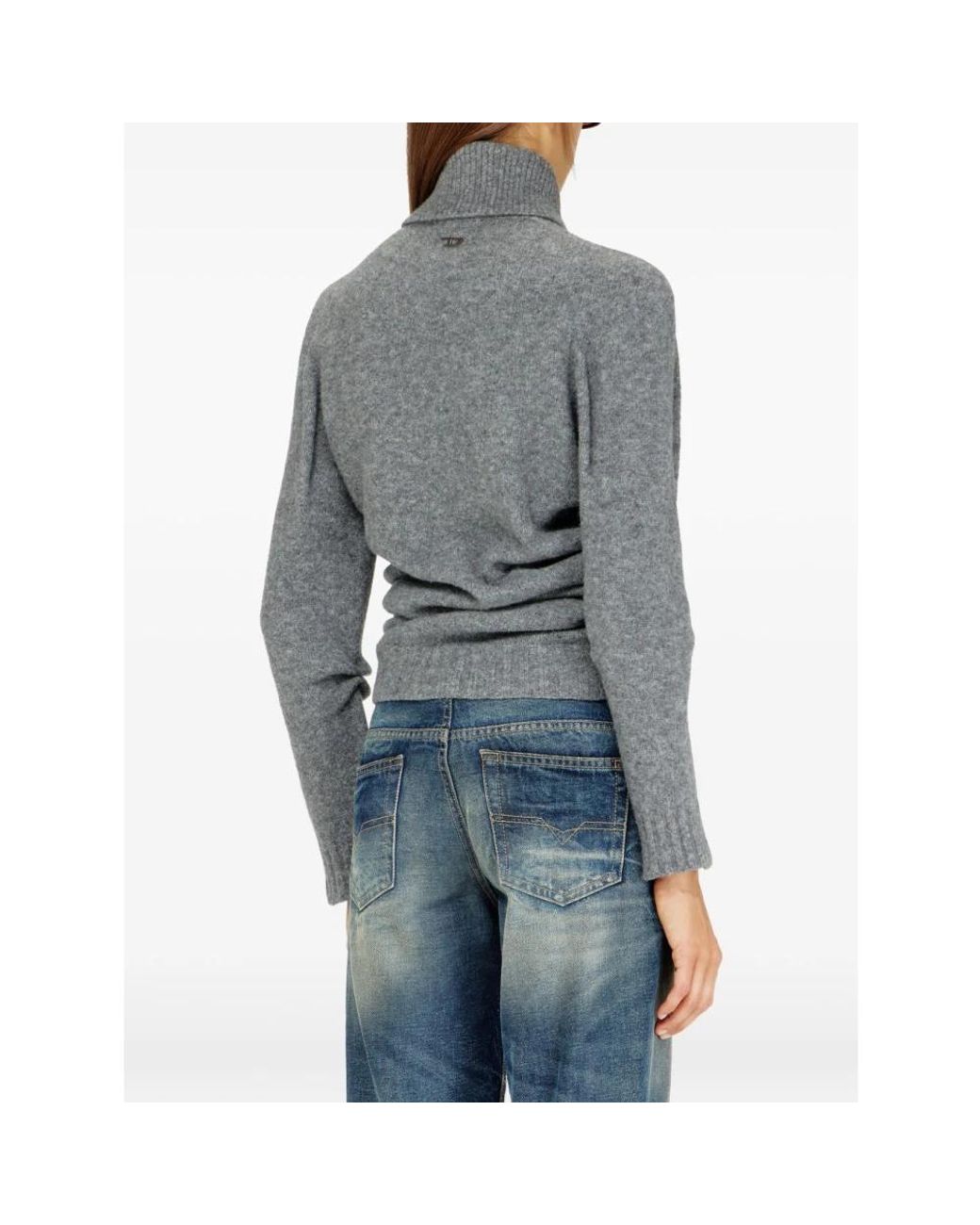 DIESEL Gray Round-Neck Knitwear
