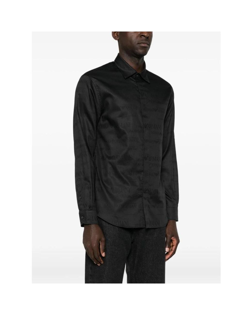 Emporio Armani Black Casual Shirts for men
