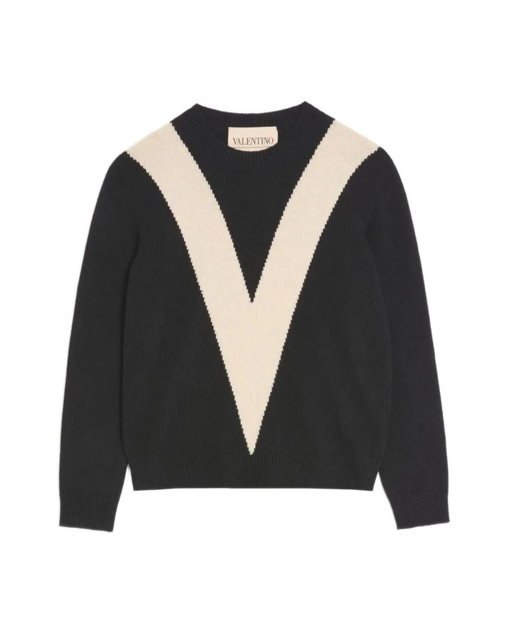 Valentino Black Round-Neck Knitwear for men