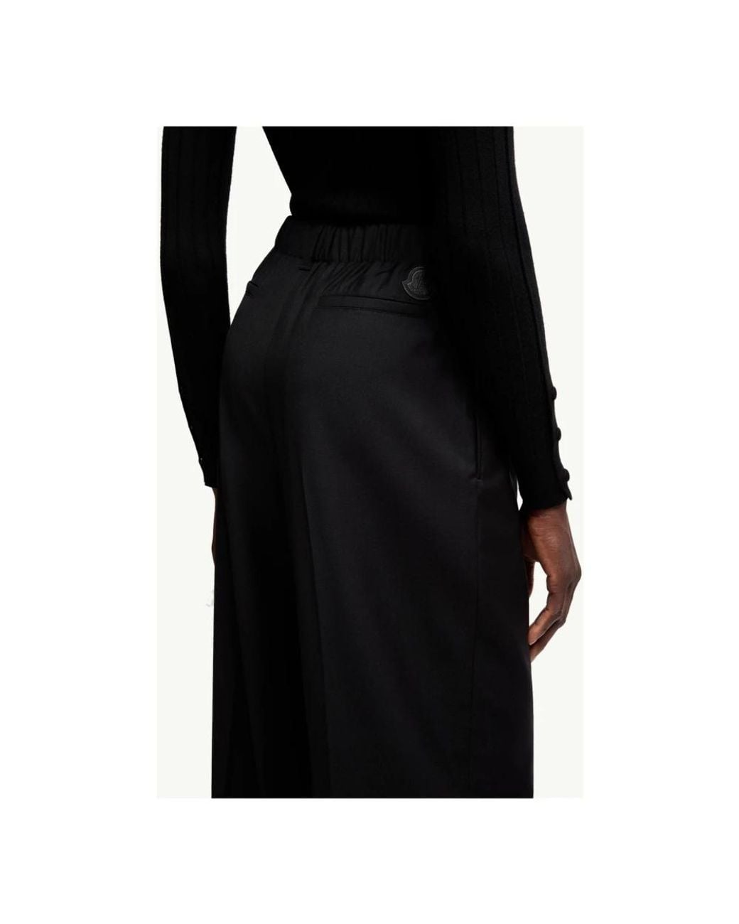 Moncler Black Wide Trousers