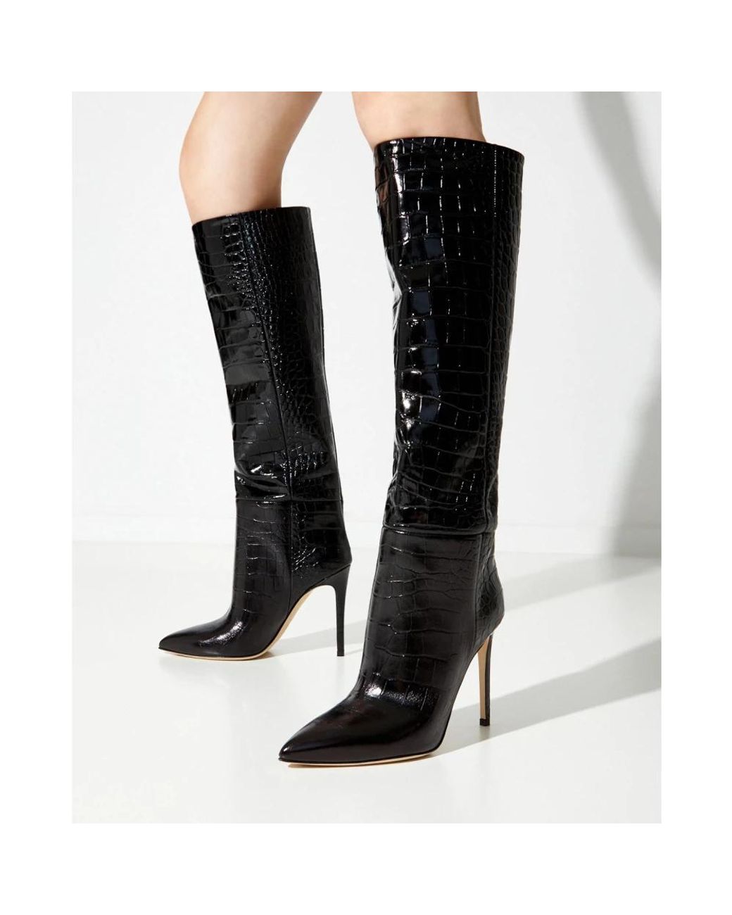Paris Texas Black Heeled Boots