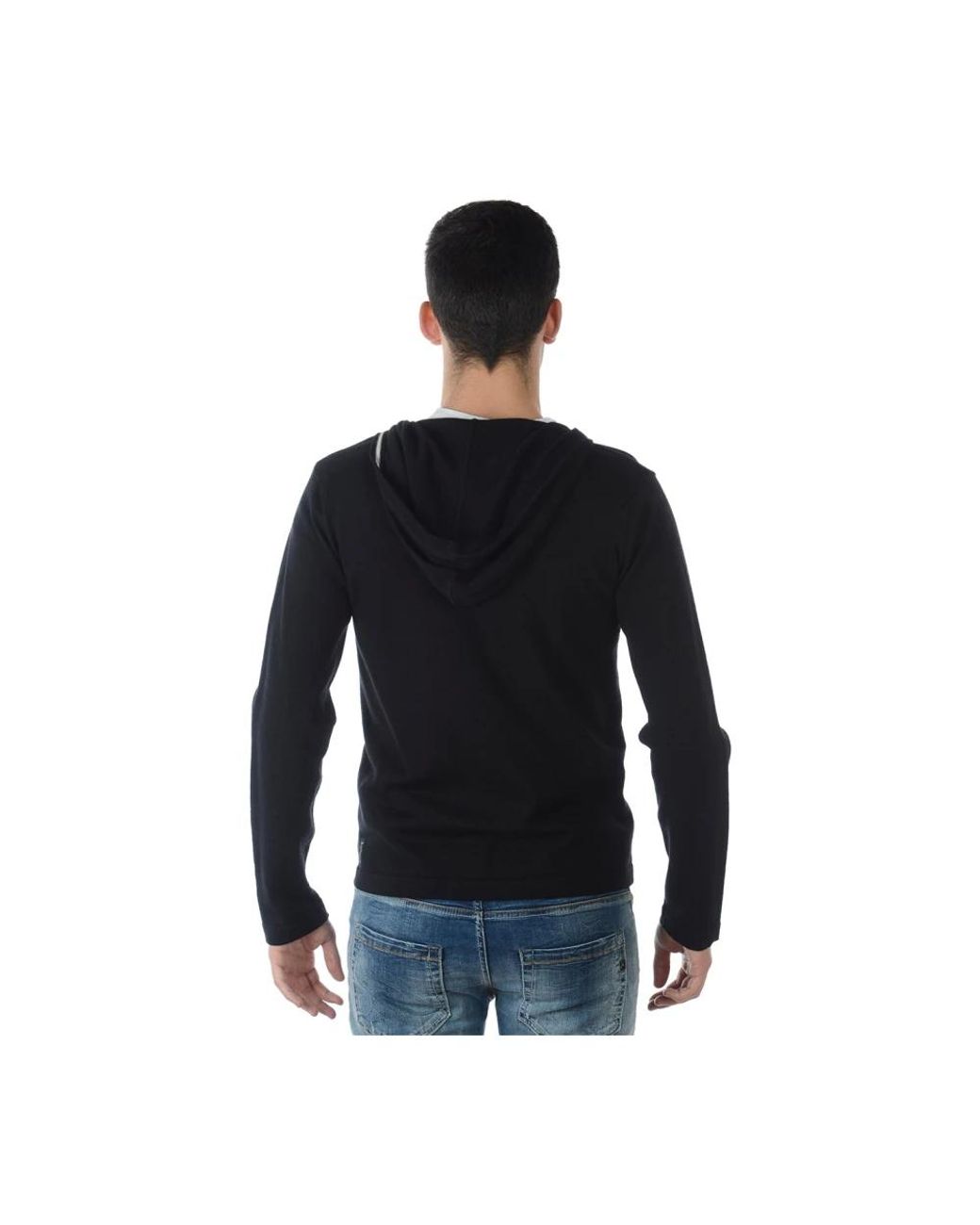 Armani Jeans Black Hoodies for men