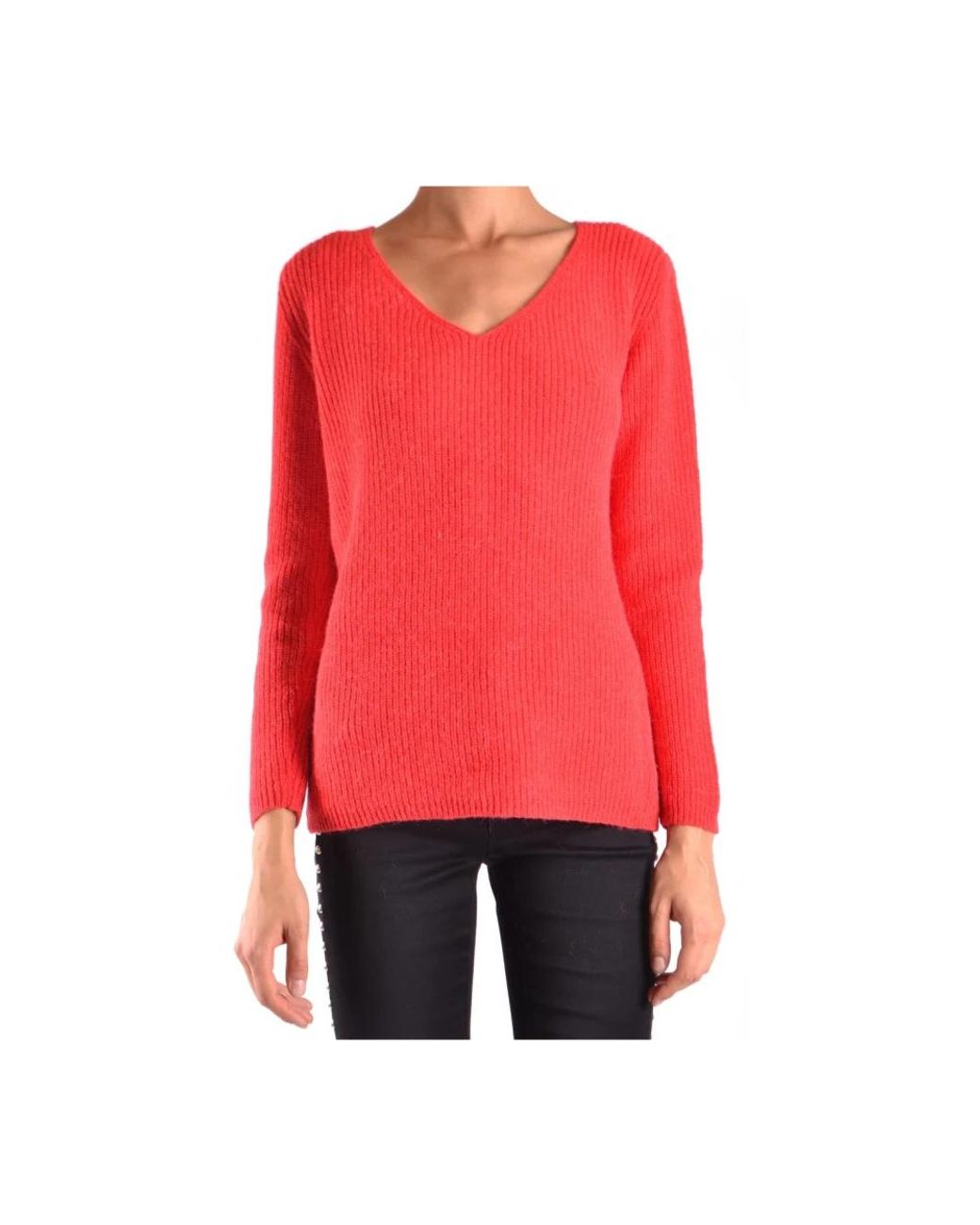 Ermanno Scervino Red V-Neck Knitwear
