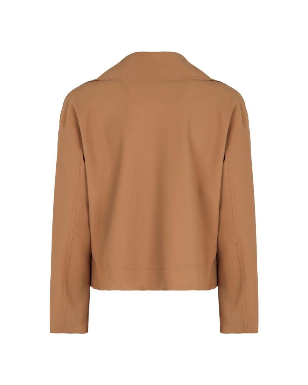 Herno Jassen ,Bruin ,Asymmetrische Bikerjas in het Brown