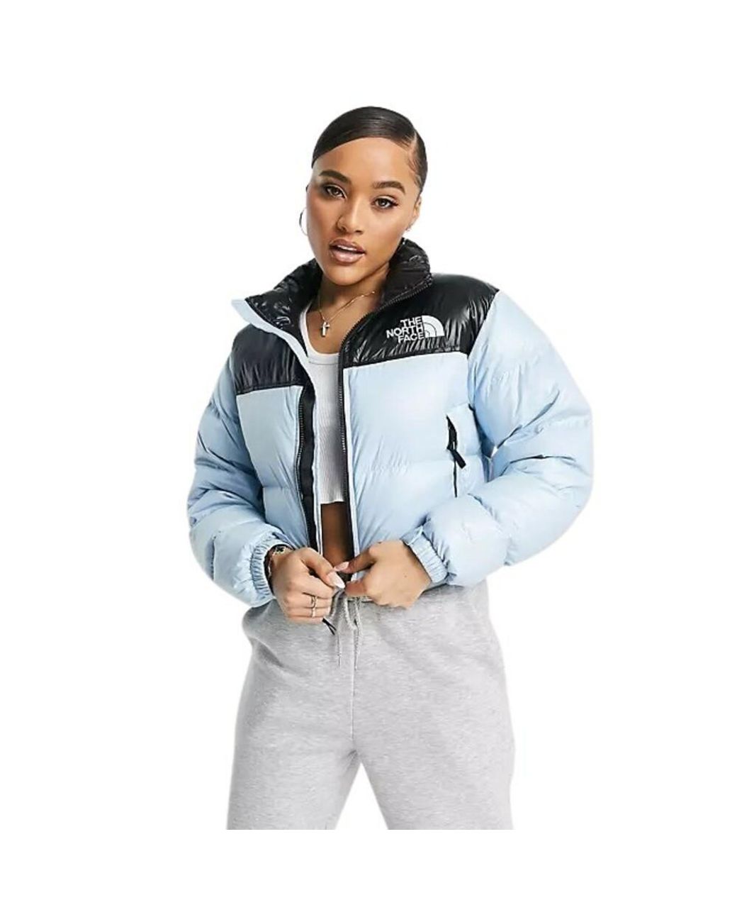 Nuptse short jacket di The North Face in Blu | Lyst
