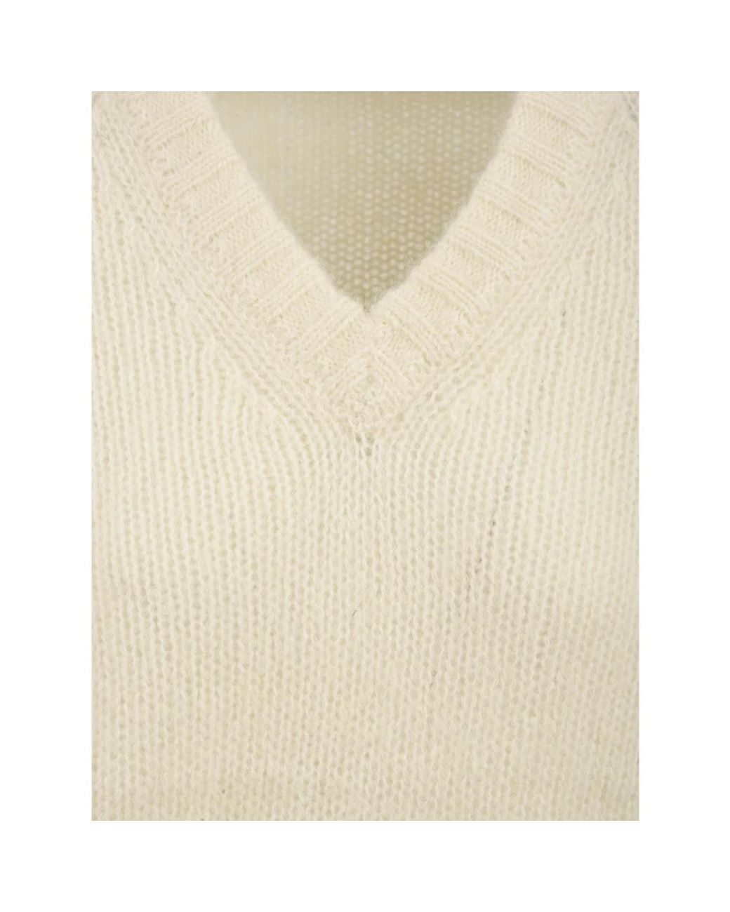 Aspesi White V-Neck Knitwear