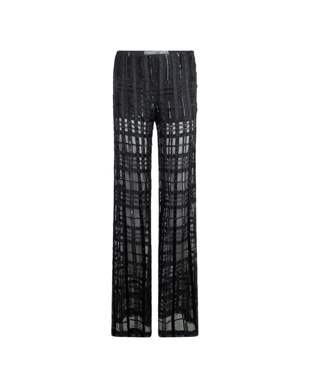 Alberta Ferretti Black Wide Trousers