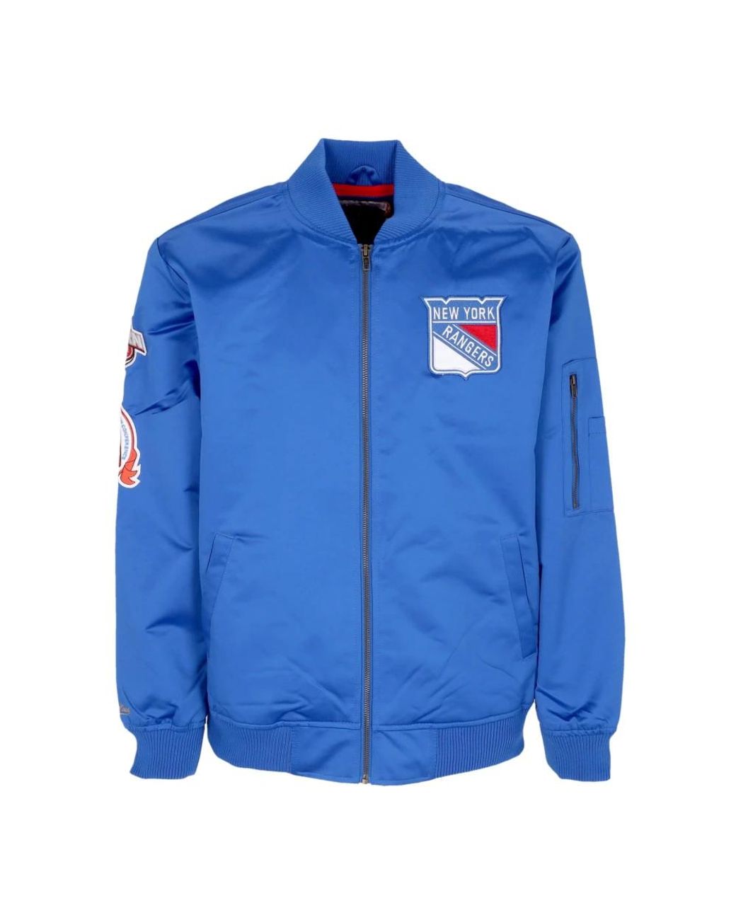 Mitchell & Ness Jassen ,Blauw ,Satijn Nhl Lichtgewicht Satijnen Bomberjack Blauw in het Blue voor heren