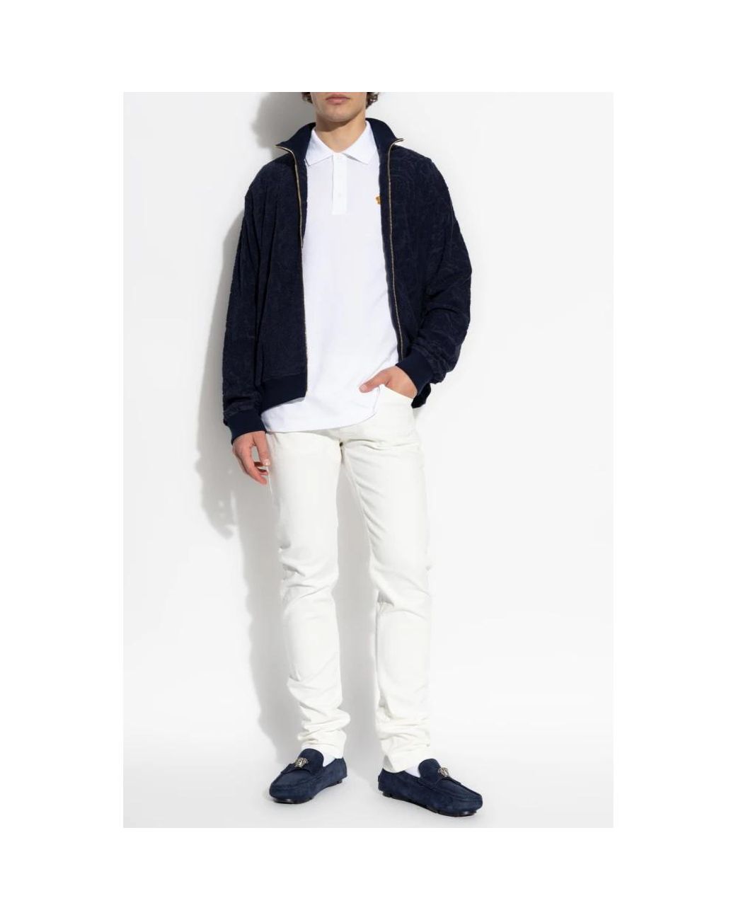 Polo Shirts Versace de hombre de color White