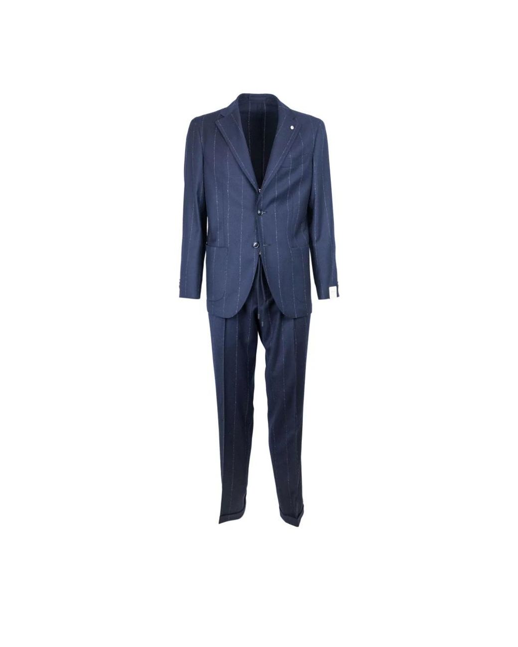 Lubiam Blue Single Breasted Suits for men