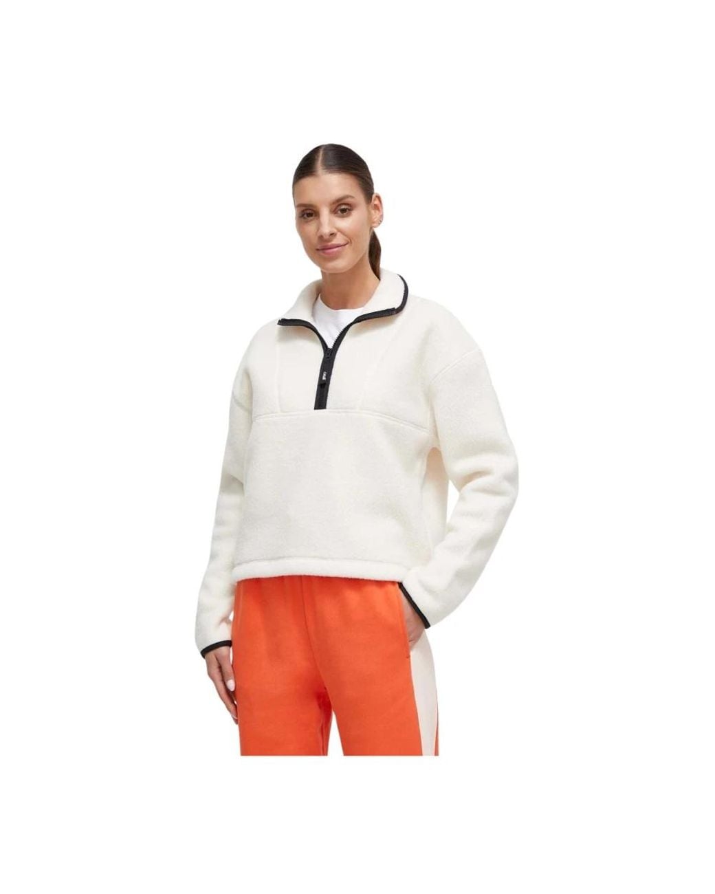 Casall Pile Half Zip in het White