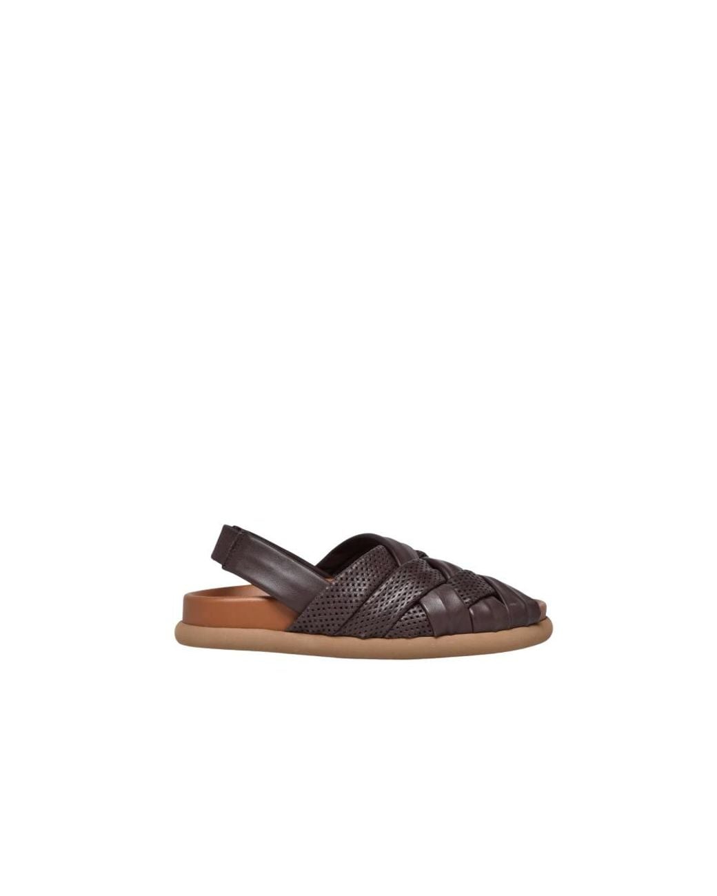 Patrizia Bonfanti Brown Flat Sandals