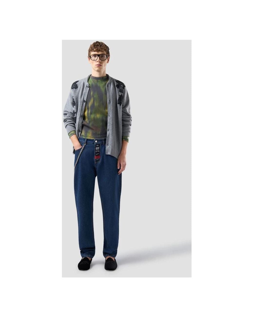 Gcds Blue Loose Fit Jeans for men