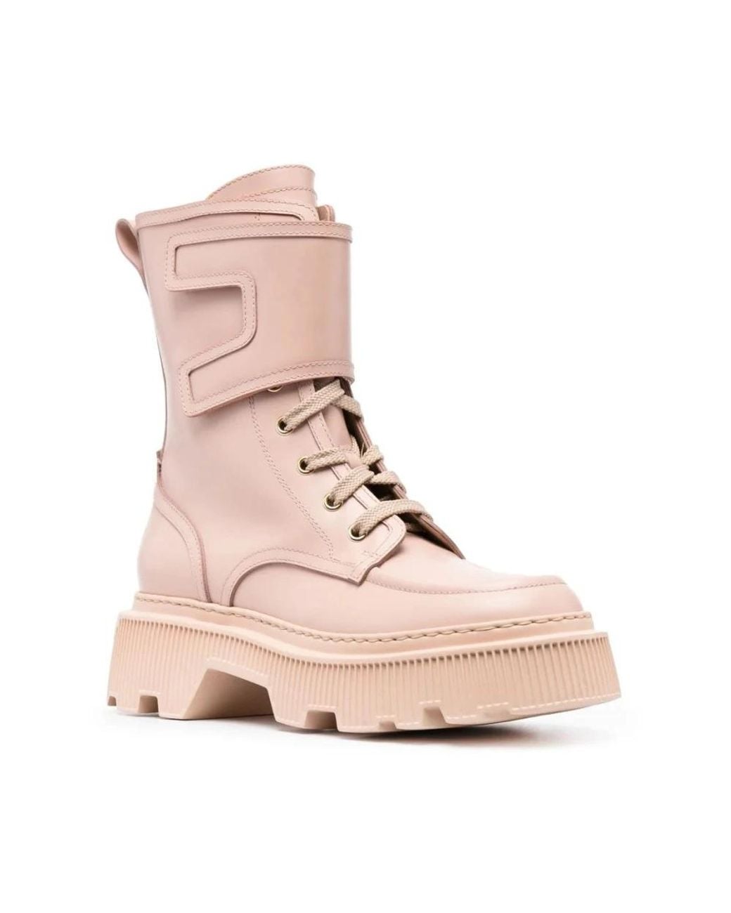 Santoni Brown Lace-Up Boots
