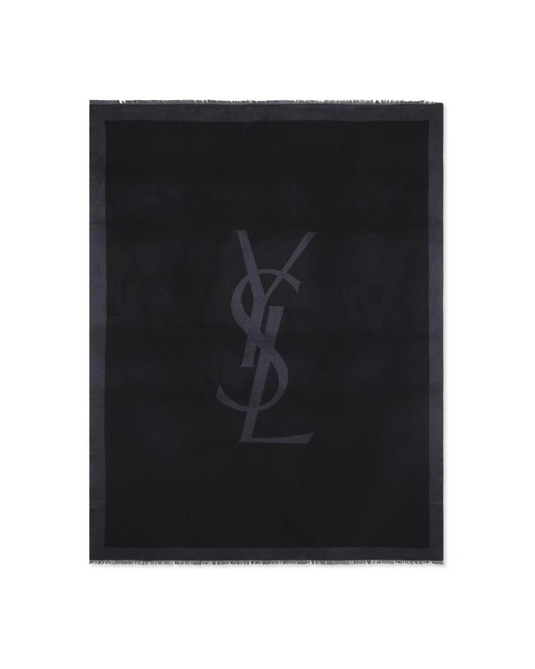 Saint Laurent Black Seidenschal