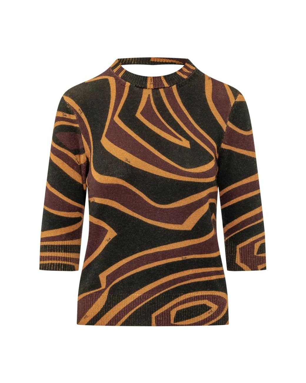 Emilio Pucci Brown Round-Neck Knitwear