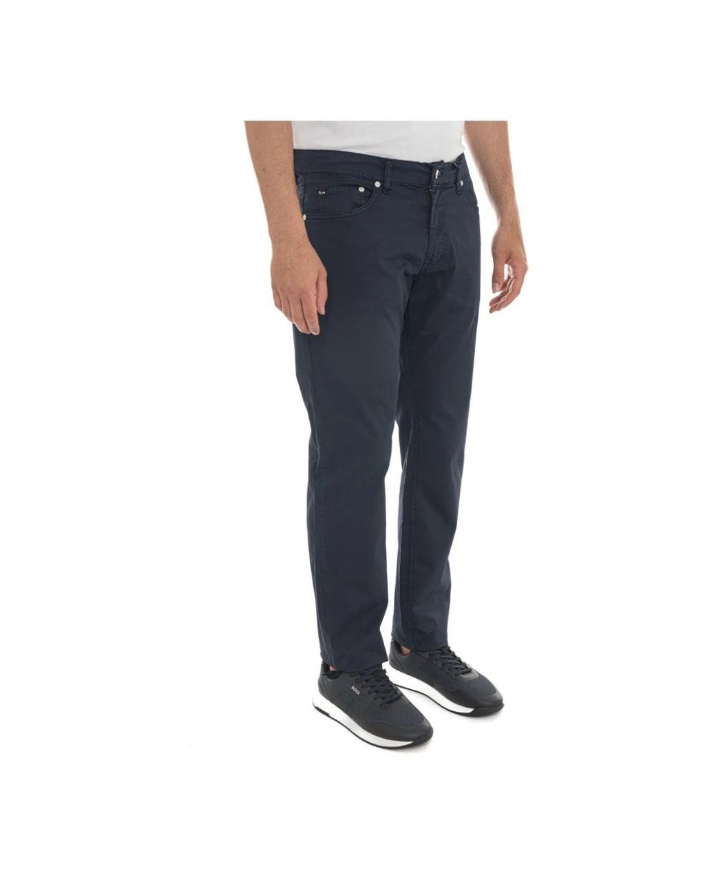 Harmont & Blaine Blue Slim-Fit Trousers for men