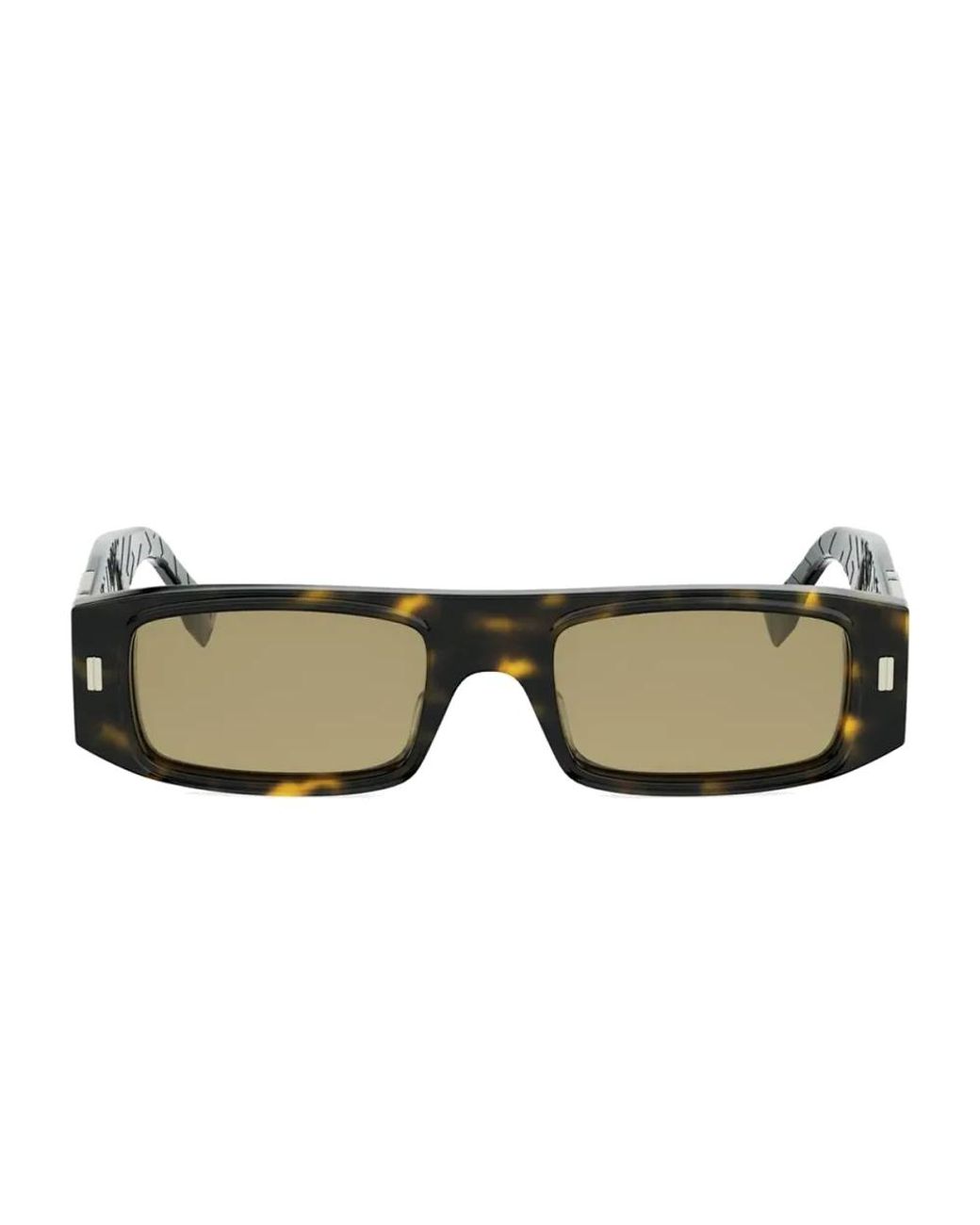 Fendi Green Ff Squared Sonnenbrille