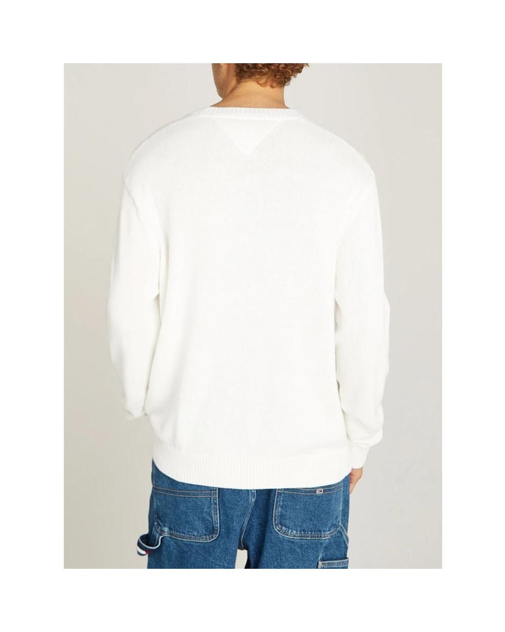 Tommy Hilfiger White Round-Neck Knitwear for men