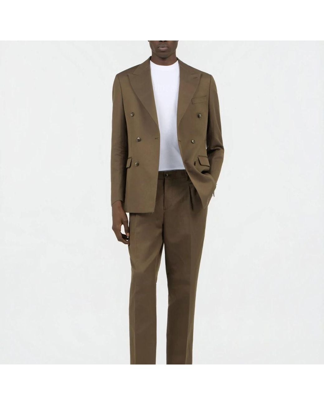Roberto Cavalli Natural Double Breasted Suits for men