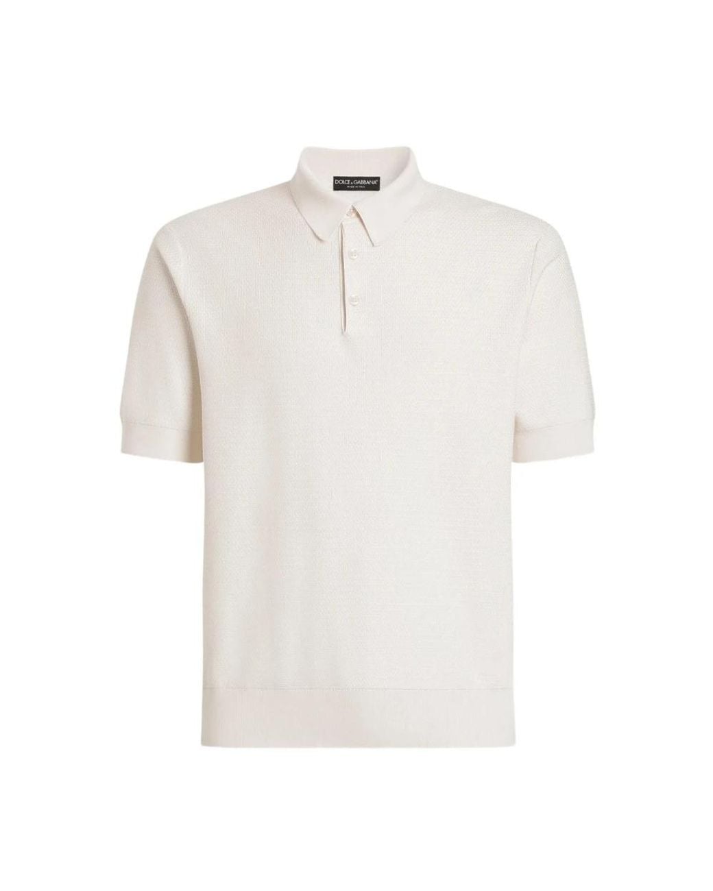 Dolce & Gabbana White Polo Shirts for men