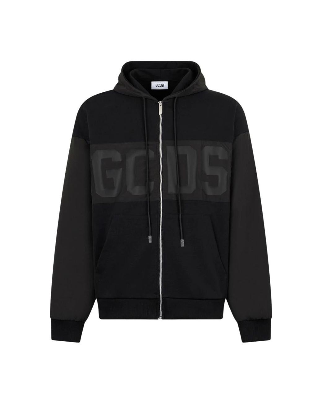 Gcds Logo Rits Hoodie in het Black voor heren