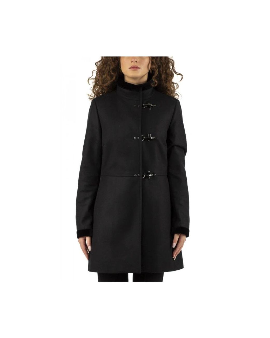 Fay Black Single-Breasted Coats