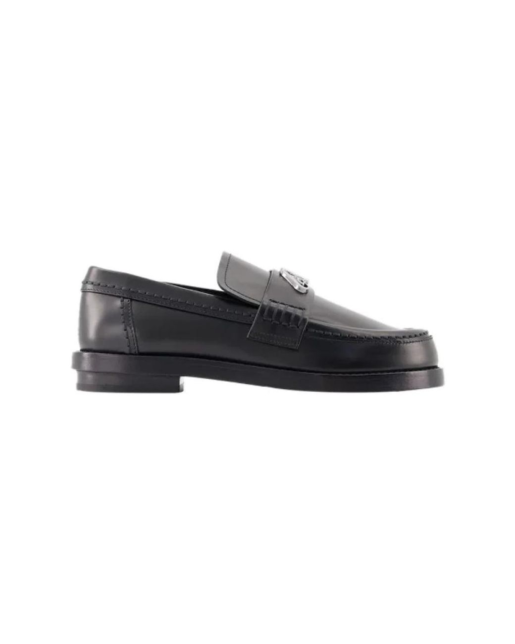 McQueen Black Leder flats