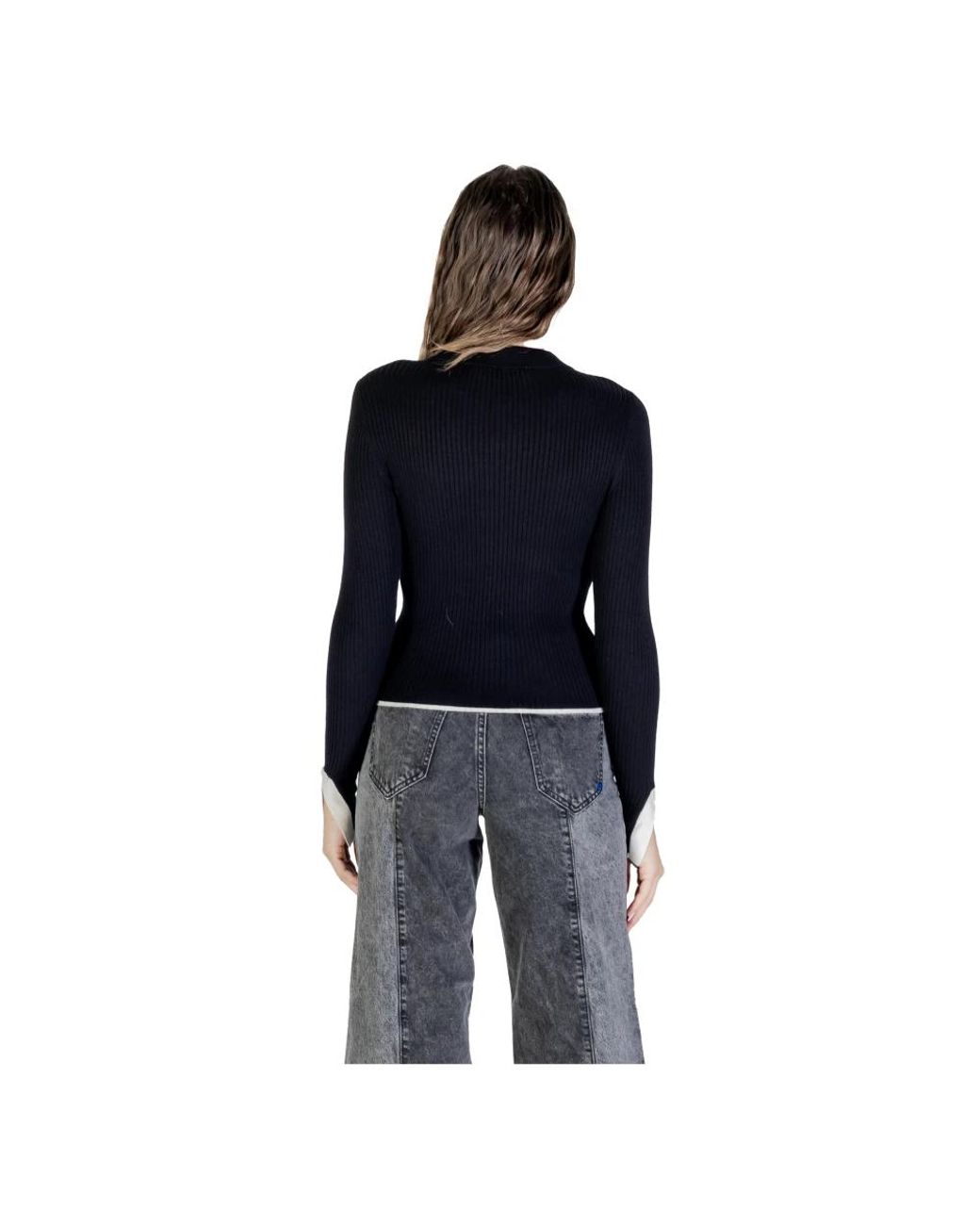 Karl Lagerfeld Black Round-Neck Knitwear