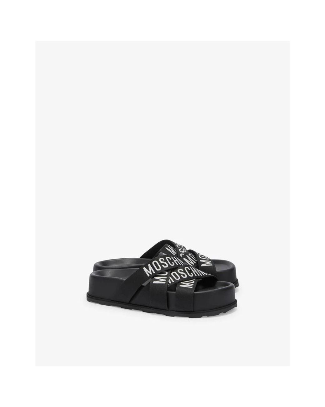 Moschino Black Sliders