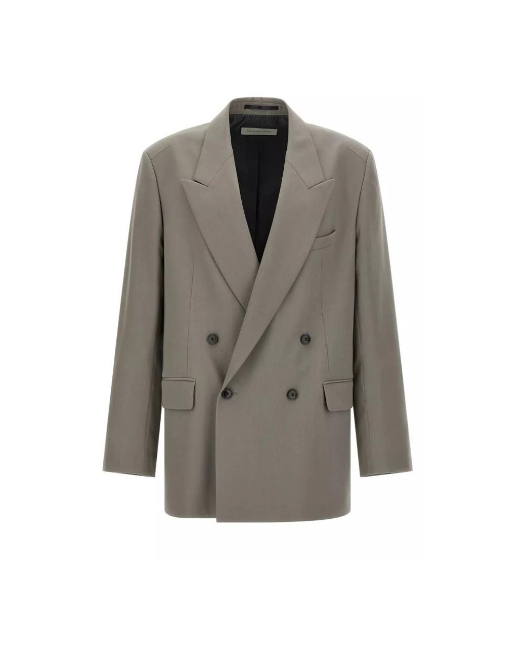 Dries Van Noten Jassen ,Grijs ,Stijlvolle Bishop Jas in het Gray voor heren