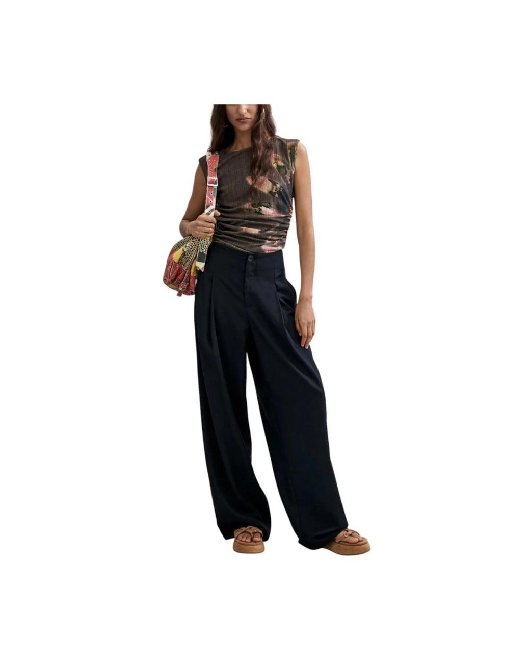 Desigual Black Wide Trousers