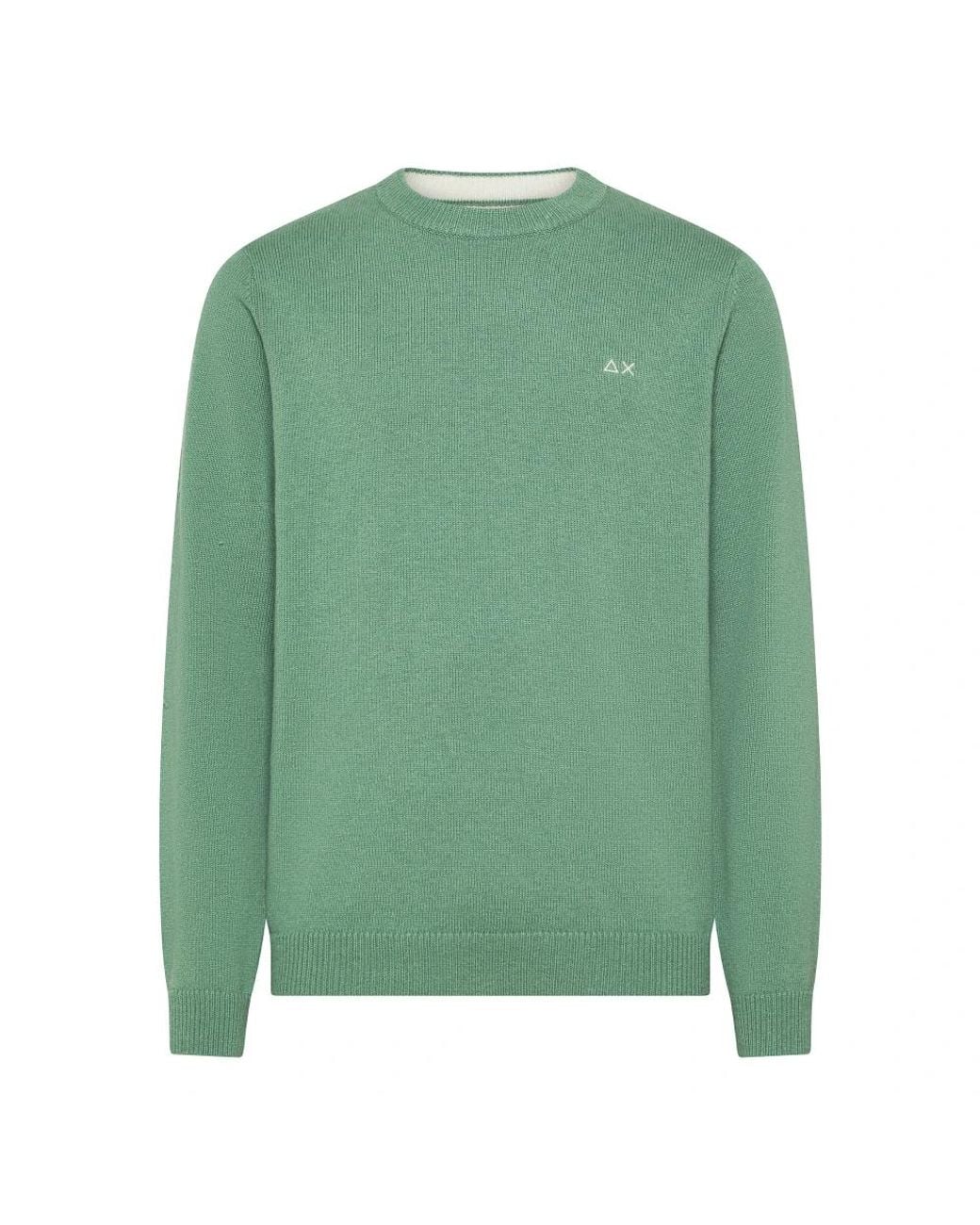 Sun 68 Green Round-Neck Knitwear for men