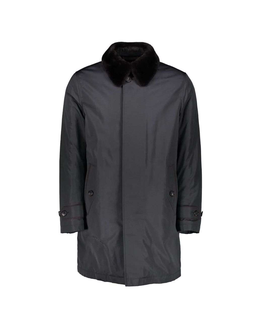 Zegna Black Single-Breasted Coats for men