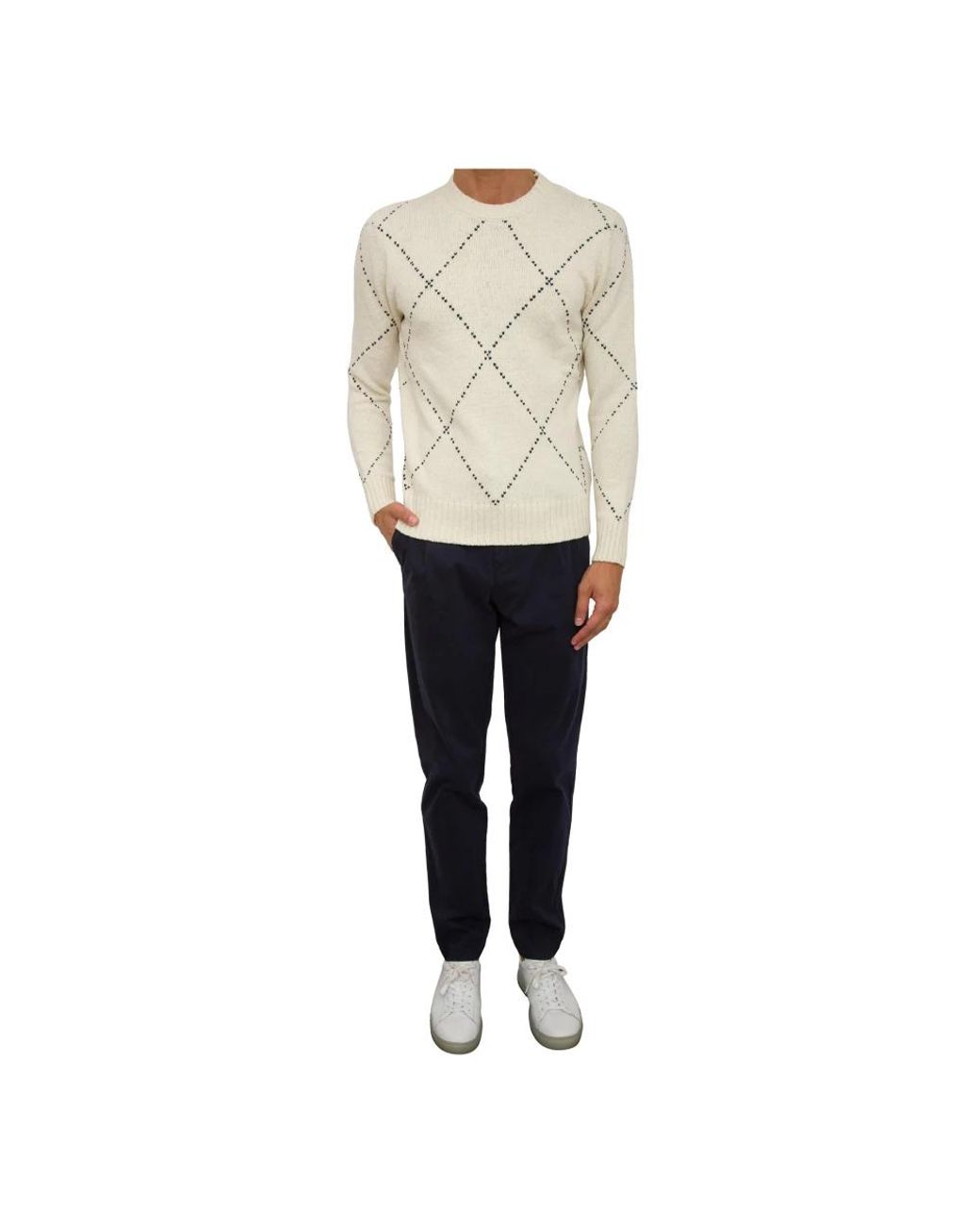 Eleventy Natural Round-Neck Knitwear for men