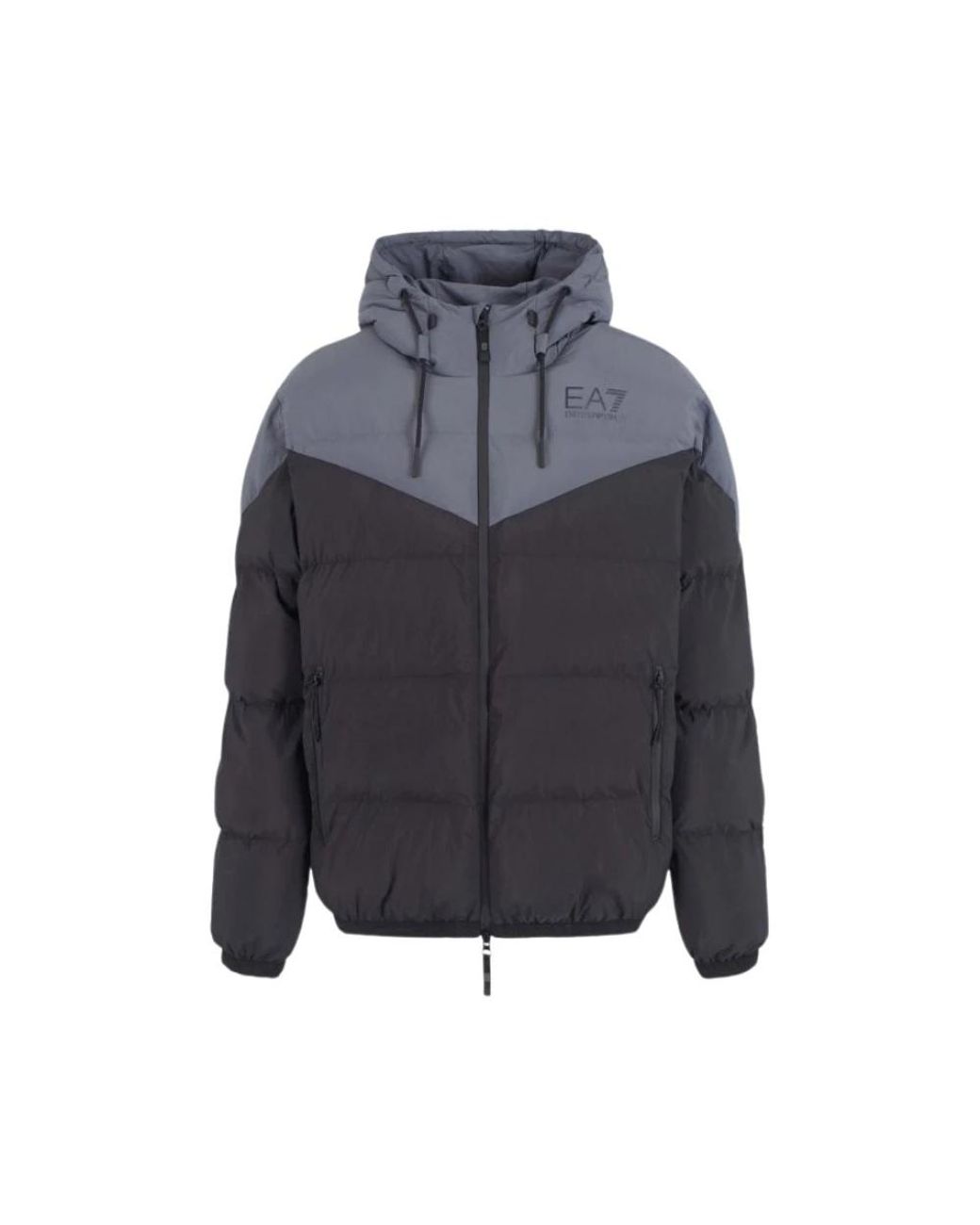 EA7 Blue Winter Jackets for men