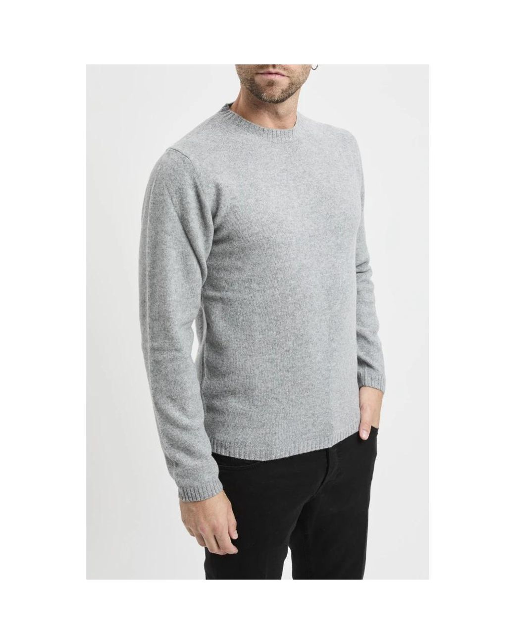 Daniele Fiesoli Gray Round-Neck Knitwear for men