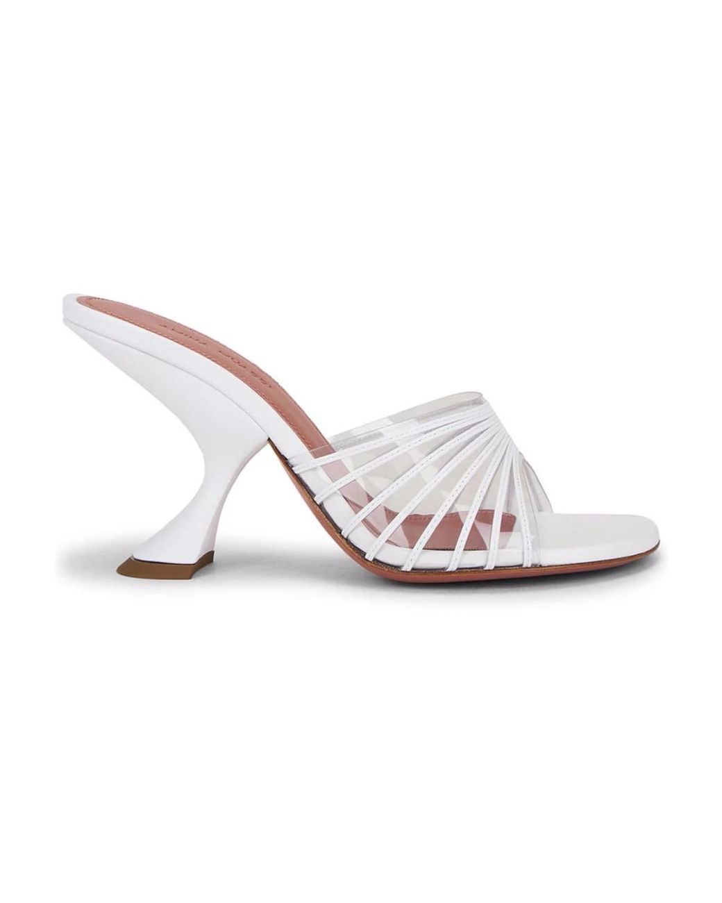 AMINA MUADDI White Heeled Mules