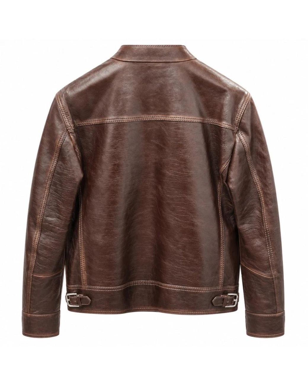 Dolce & Gabbana Brown Leather Jackets for men