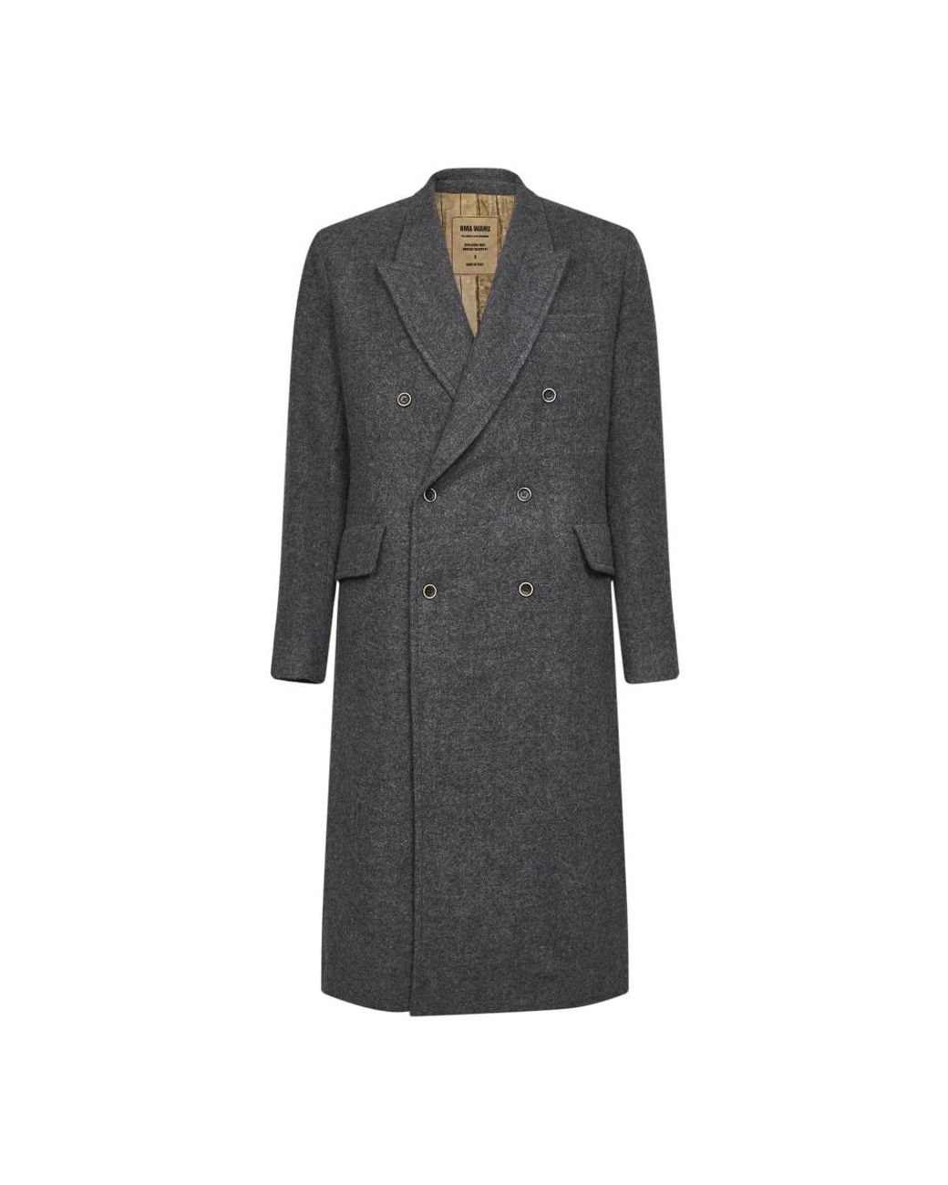 Uma Wang Gray Double-Breasted Coats for men