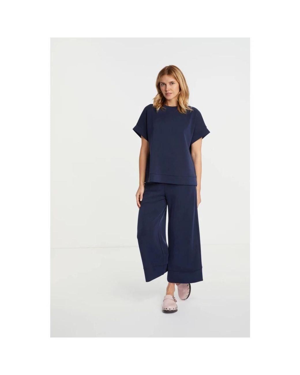 Rich & Royal Blue Cropped Trousers