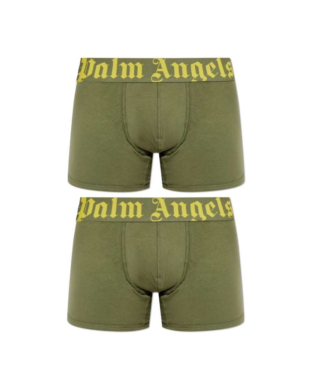 Palm Angels Logo Boxer Briefs 2-Pack in het Green voor heren