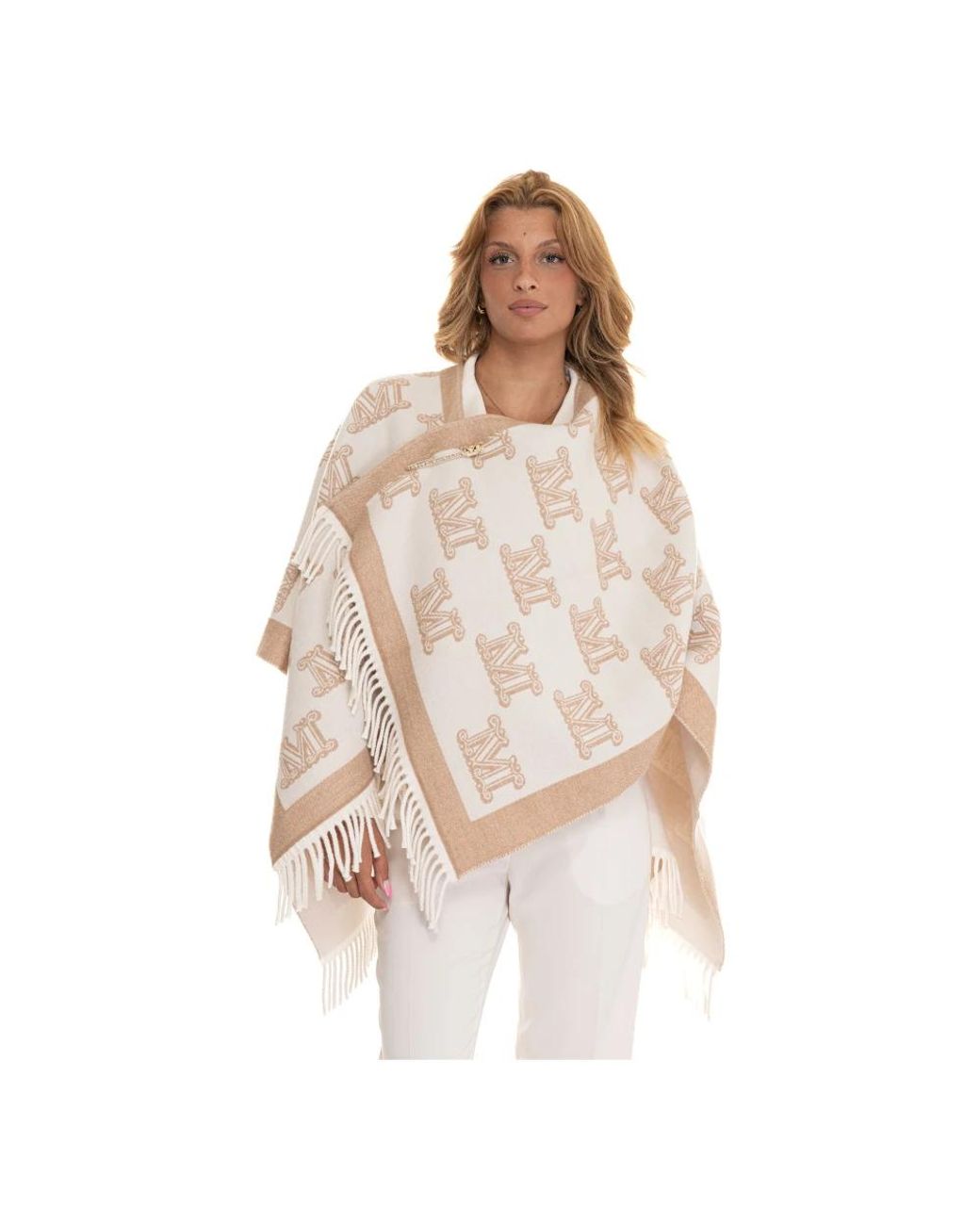 Max Mara White Ponchos