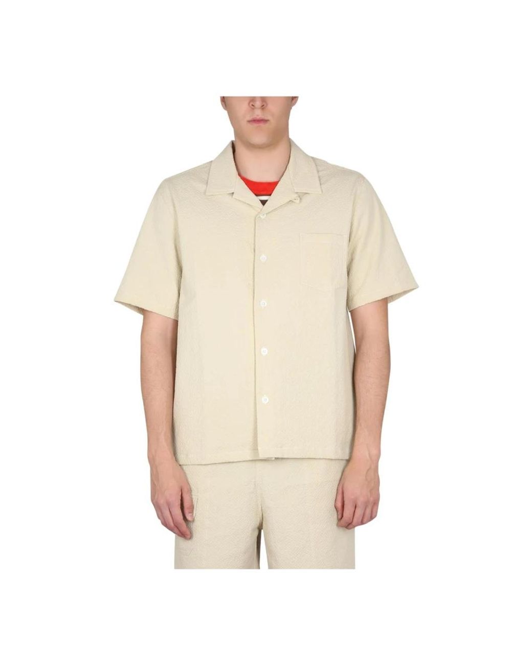 Howlin' By Morrison Natural Short Sleeve Shirts for men