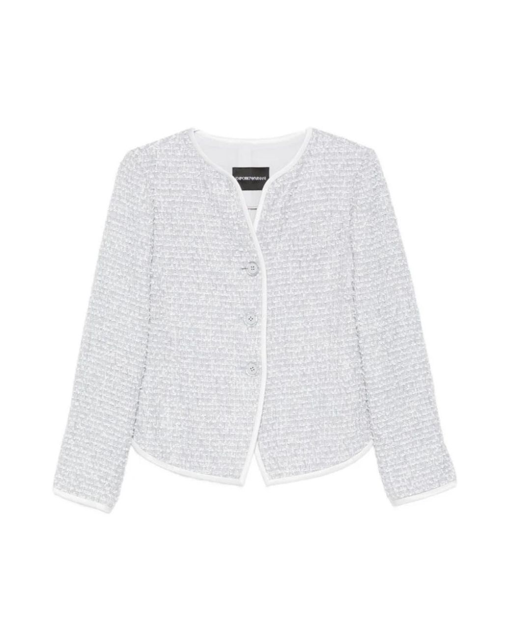 Emporio Armani White Tweed Jackets