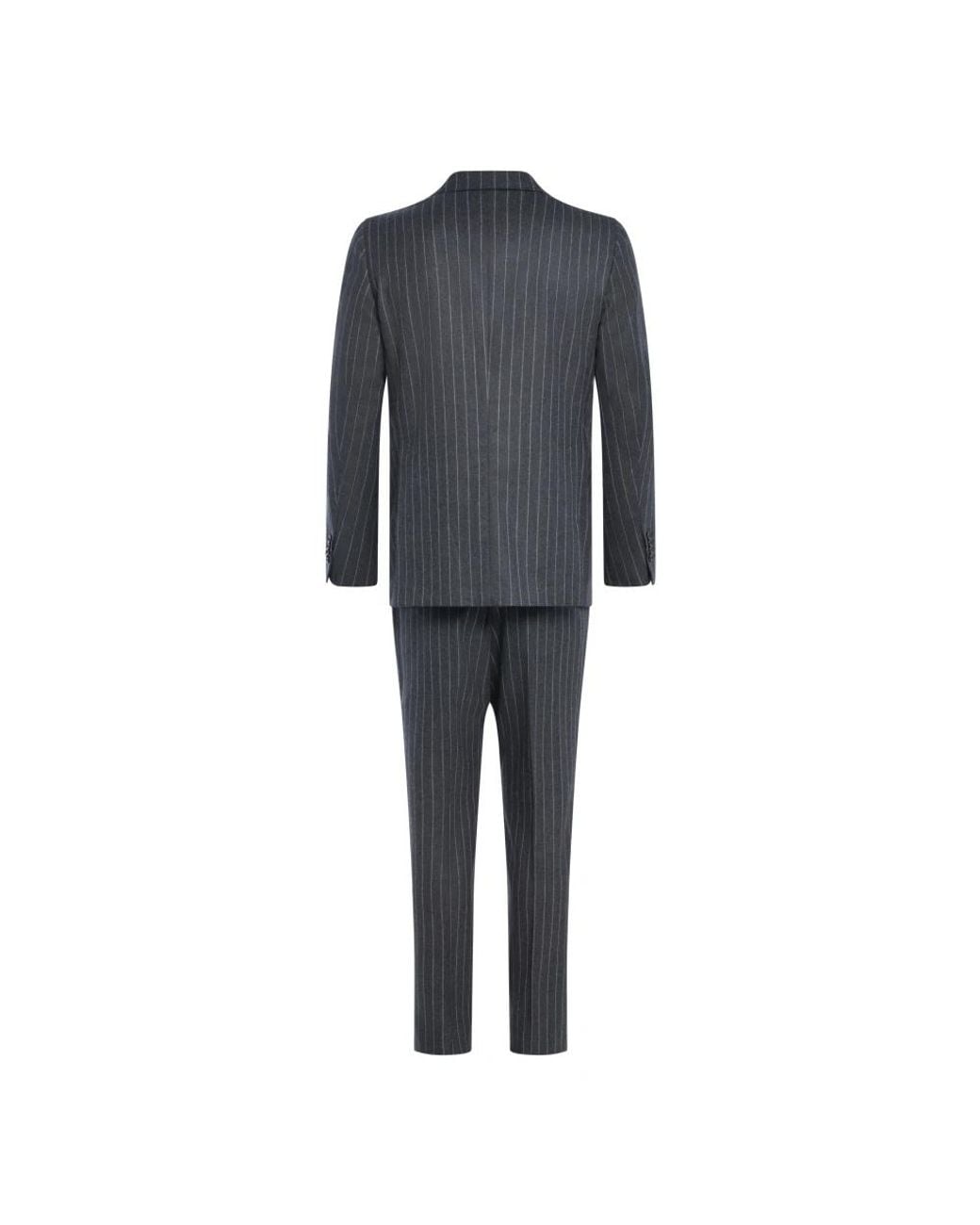 Franzese Collection Black Double Breasted Suits for men