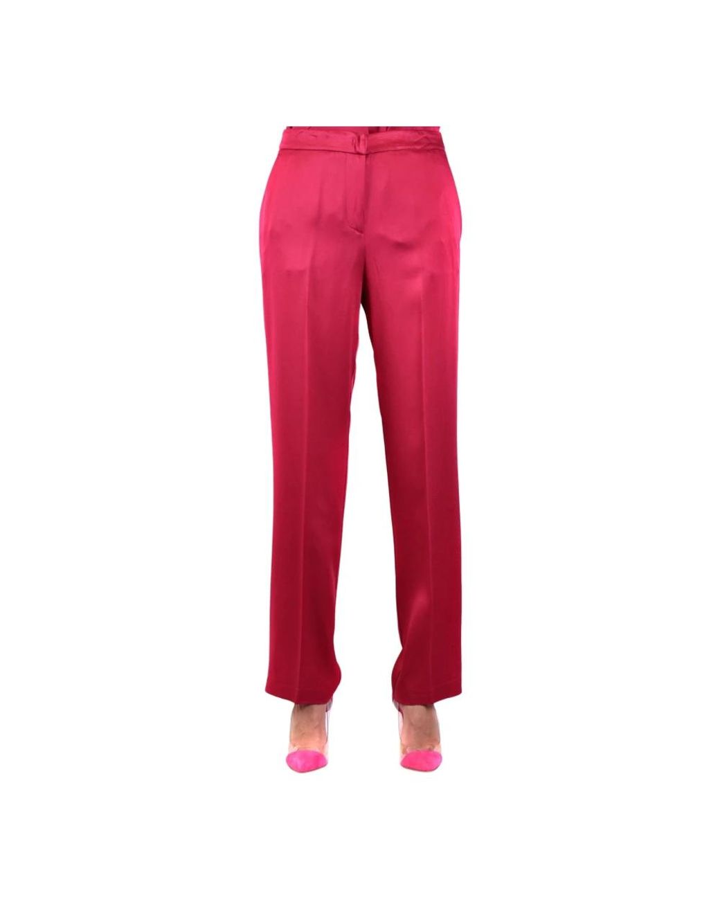 Twinset Red Wide Trousers